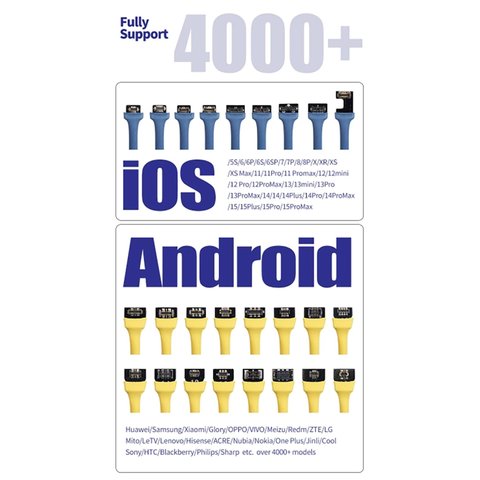 Тест-кабель питания Mechanic iBoot AD Max для Apple iPhone 11, iPhone 11 Pro, iPhone 11 Pro Max, iPhone 12, iPhone 12 mini, iPhone 12 Pro, iPhone 12 Pro Max, iPhone 13, iPhone 13 mini, iPhone 13 Pro, iPhone 13 Pro Max, iPhone 6, iPhone 6 Plus, iPhone 6S, iPhone 6S Plus, iPhone 7, iPhone 7 Plus, iPhone 8, iPhone 8 Plus, iPhone X, iPhone XR, iPhone XS, iPhone XS Max, iphone + android Превью 1