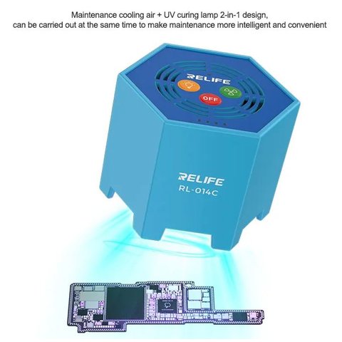 Ультрафіолетова лампа RELIFE RL-014C, з вентилятором, з акумулятором, 2in1 Прев'ю 1