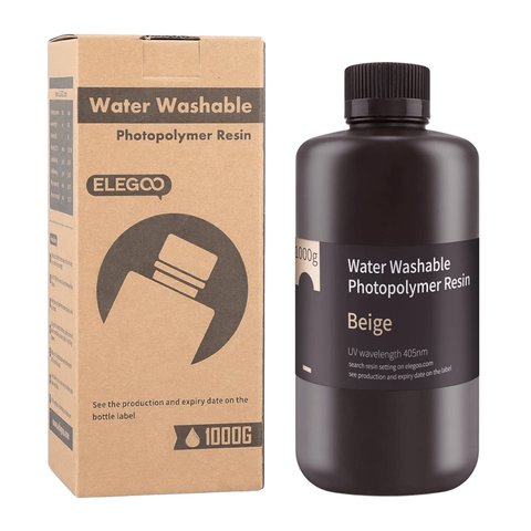 Фотополимерная смола для 3D-принтера ELEGOO Beige (водосмываемая), 1 кг Превью 8