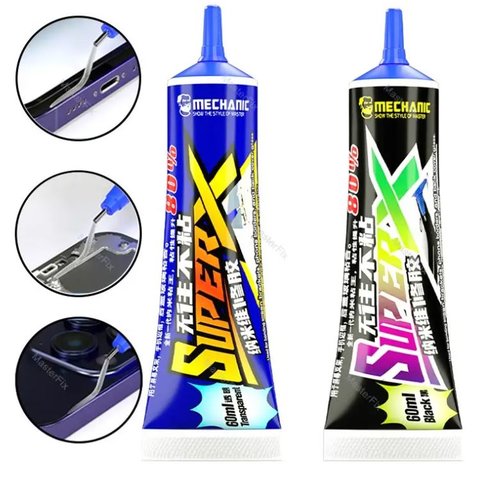 Adhesivos sellador Mechanic Super X, para pegar pantallas táctiles, LCD, 60 ml, transparente Vista previa  1