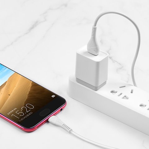 USB дата-кабель Hoco X37, USB тип-A, micro-USB тип-B, 100 см, 2,4 А, белый Превью 3
