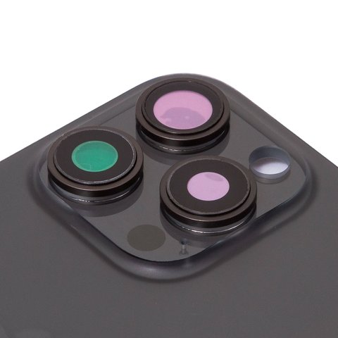 Housing Back Cover compatible with iPhone 16 Pro, (black, with camera lens, Original (PRC), black titanium) Preview 1