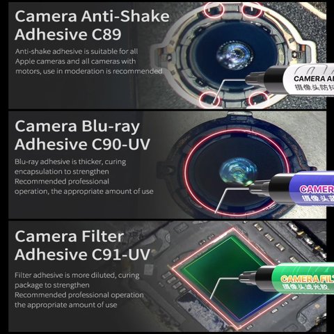 Glue Mechanic C90-UV, (for camera repairing, 3 g, blue light) Preview 3