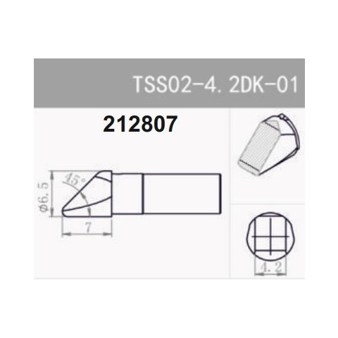 Punta de recambio para cautín Quick TSS02-4.2DK-01 Vista previa  1