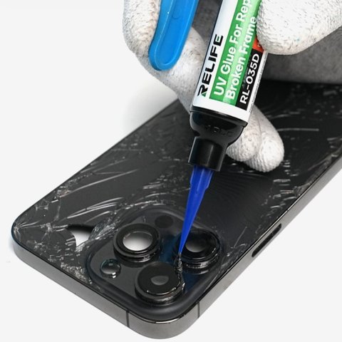 Adhesivo RELIFE RL-035D, transparente, UV, para reparar grietas, para marcos de pantalla, 10 ml Vista previa  4