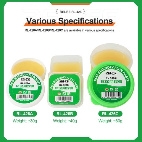 Fundente en pasta RELIFE RL-426C, respetuosa del medio ambiente, 80 g Vista previa  1