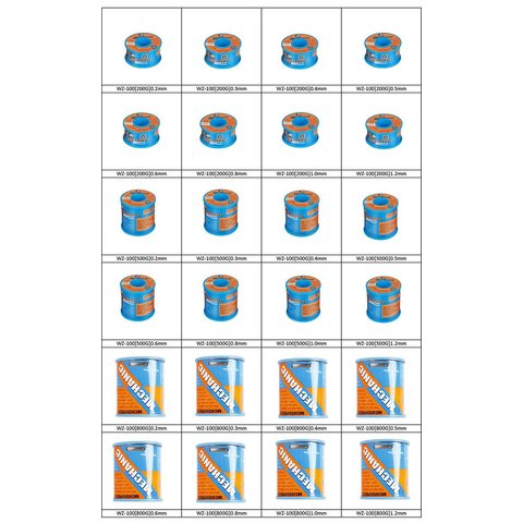 Припой Mechanic WZ-100, Sn 63% , Pb 37%, флюс 1-3%, 0,4 мм, 200 г Превью 1