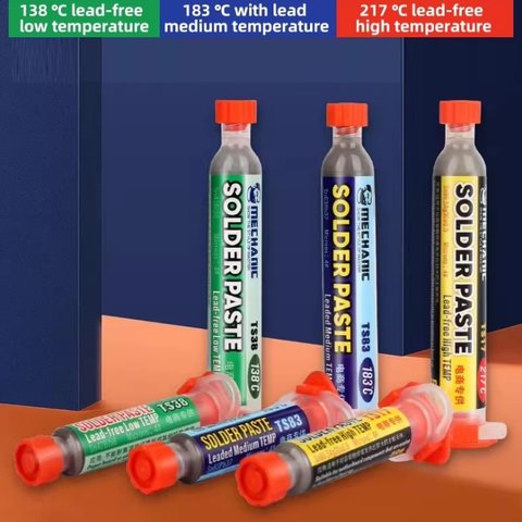 BGA паста Mechanic TS17, Sn 96,5%,  Ag 3%, Cu 0,5%, 217 °C, 50 г Прев'ю 1