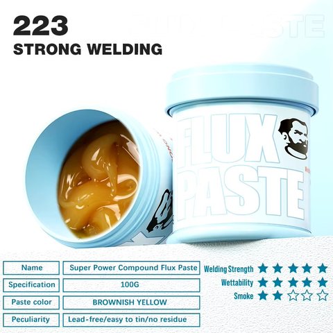 Флюс-паста Mechanic 223, середньої активності, безгалогена, 100 г Прев'ю 1