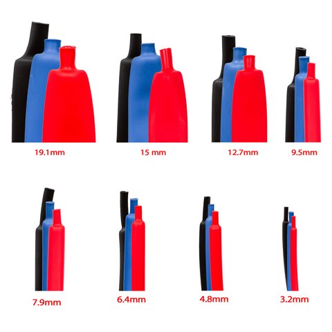 Термозбіжна трубка, 1 м, 4,8 мм, червона, з клеєм Прев'ю 1