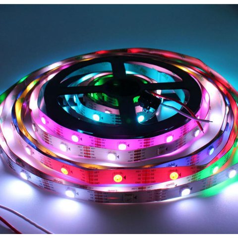 Світлодіодна стрічка RGB SMD5050, WS2813 (біла, з управлінням, IP20, 5 В, 30 діодів/м, 5 м) Прев'ю 3