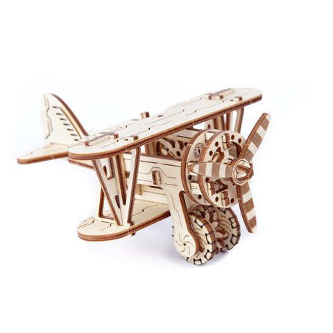 Mechanical 3D Puzzle Wooden.City Biplane Preview 2